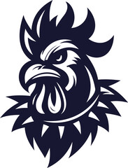 Chicken Mascot Silhouette Icon Vector, Chicken Logo vector