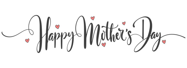 Happy Mothers Day lettering . Handmade calligraphy vector illustration. Mother's day card