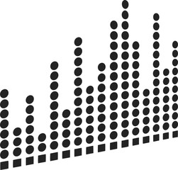 Audio Equalizer in Dots Vector Art