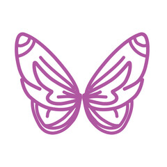 Print simple design of butterfly ornament for element design