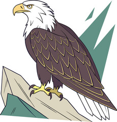 Eagle Bird of Prey Illustration for Logos