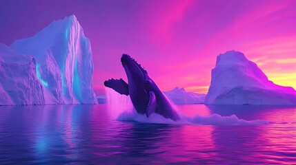 Peaceful Killer Whale Floating in Arctic Water Stunning Nature Image