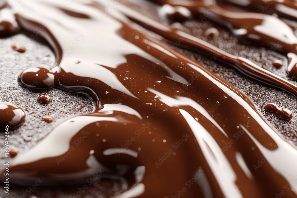Poster decadent chocolate cascade on textured surface creating a rich and glossy dessert background with da