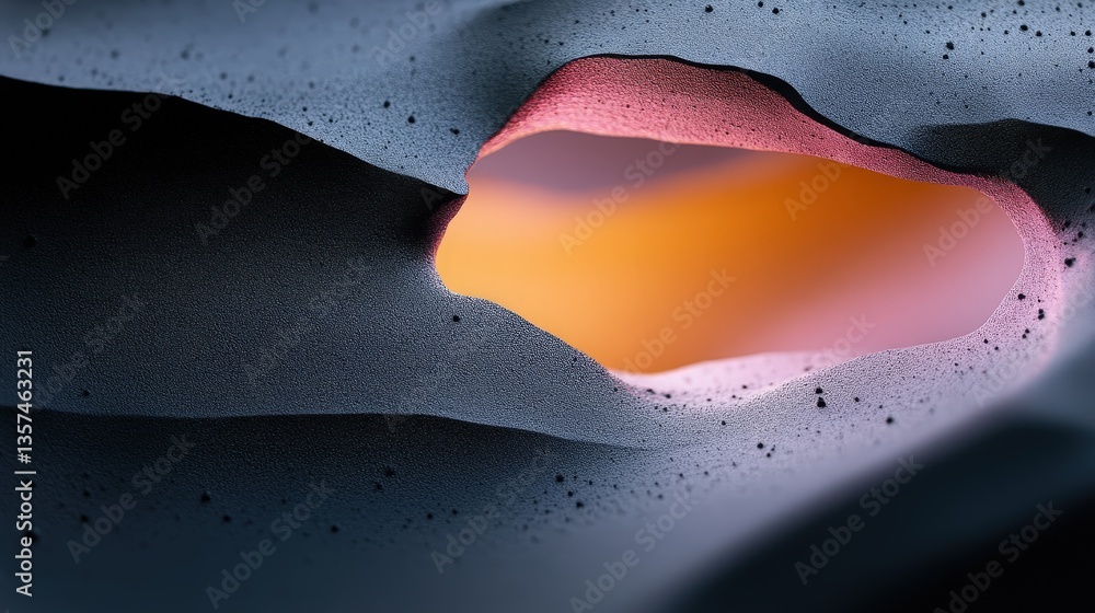 Poster abstract color gradient with orange and pink highlights in a mysterious surface