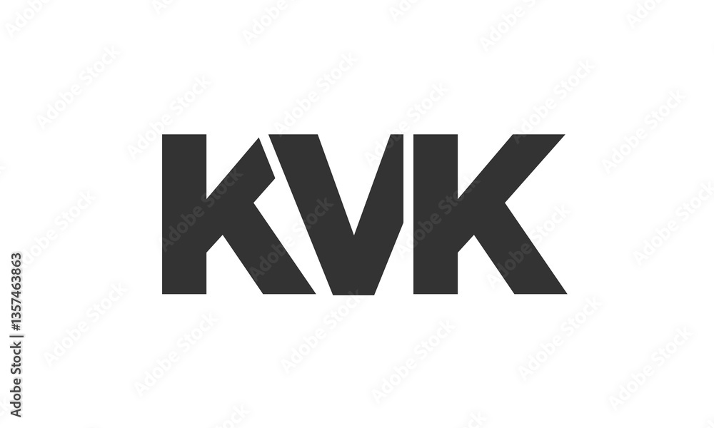 Poster kvk logo design template with strong and modern bold text. initial based vector logotype featuring s