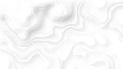 White wave paper curved reliefs abstract background. Realistic papercut decoration textured with wavy layers.