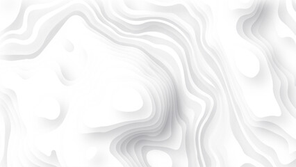 White wave paper curved reliefs abstract background. Realistic papercut decoration textured with wavy layers.