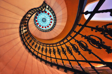 spiral staircase in the old town