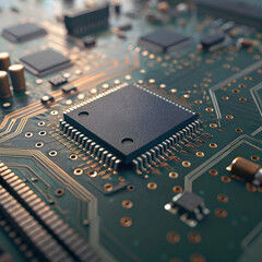 close up of a circuit board