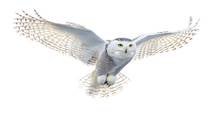 great horned owl isolated on white 