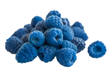 blue raspberry on transparent background