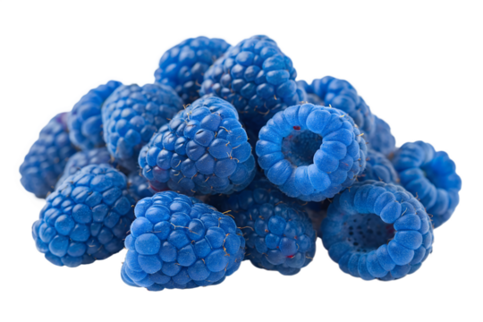 blue raspberry on transparent background