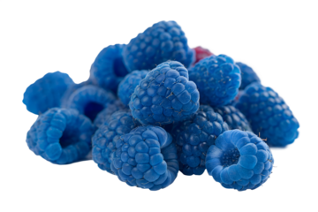 blue raspberry on transparent background