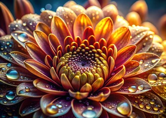 Macro Baroque Floral Design: Intricate Petals & Delicate Details