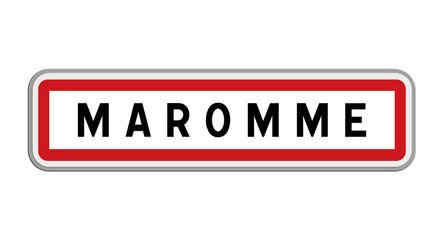 Fototapeta premium Panneau de Maromme, Seine-Maritime, Normandie