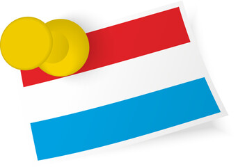 Luxembourg Flag Pinned
