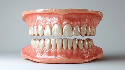 Fototapeta premium Full Denture, Studio Shot, Healthy Teeth, Gum Model, Dental