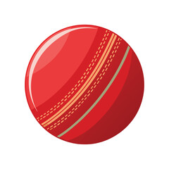 A vector illustration of Sports cricket ball isolated on white background
