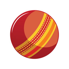 A vector illustration of Sports cricket ball isolated on white background
