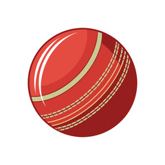 A vector illustration of Sports cricket ball isolated on white background

