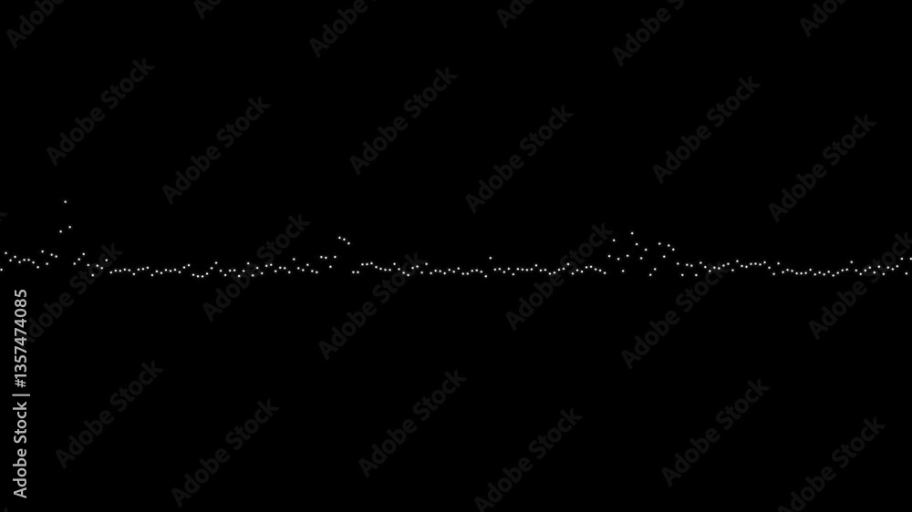 Poster analog signal of music wave on black background.music equalizer signal chart animation.