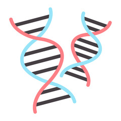 Colorful Flat DNA Evidence Icon