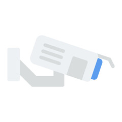 Colorful Flat Surveillance CCTV Camera Icon