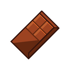 chocolate bar isolated on white