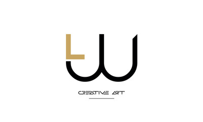 LW, WL, L, W abstract letters logo monogram