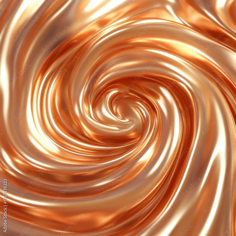 Aufkleber abstract golden swirl background with smooth texture and elegant curves creating a luxurious and mod