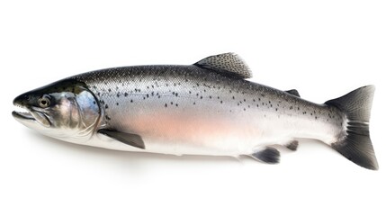 Naklejka premium A Salmon Fish Isolated on White Background