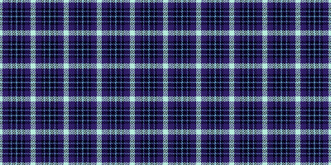 Ornamental seamless fabric check, upscale tartan background vector. Japan textile pattern plaid texture in indigo and black colors.
