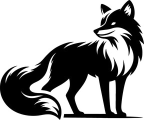 Obraz premium Fox and wolf vector illustration with animal and wildlife design