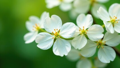 Fototapeta premium Close-up of fragrant mock orange Virginal white flowers in full bloom, spring, flowers