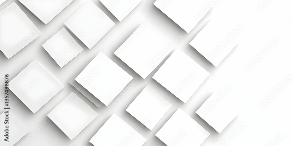 Poster abstract white squares patterned background with geometric texture modern design and clean minimalis
