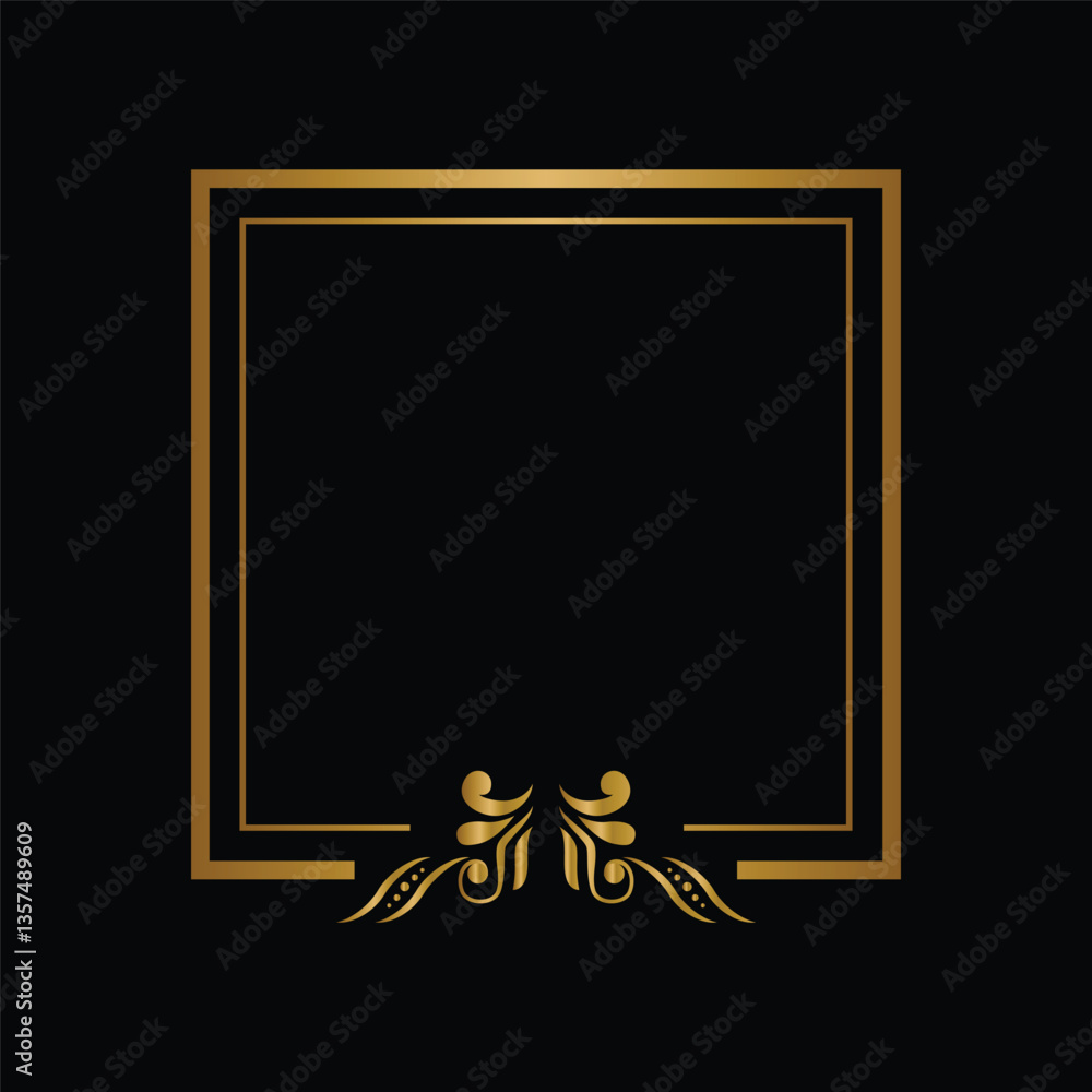 Aufkleber double line rectangle frame draft element graphic
