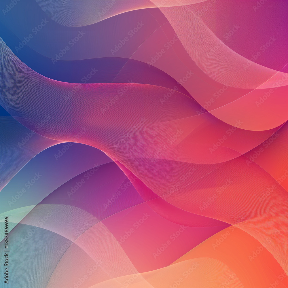 Poster an elegant and modern wallpaper with a gradient mesh design, blending smooth transitions of colors t