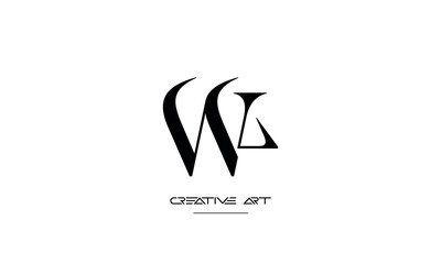 LW, WL, L, W abstract letters logo monogram