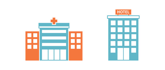 Fototapeta premium Set government buildings icons
