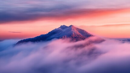 Generic Peak Draped Overview Revealing Secrets Mist