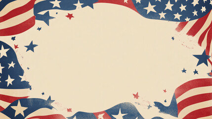 vintage patriotic banner on aged paper for national celebrations and retro-themed designs