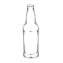 glass bottle line art drawing illustration