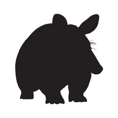 Aardvark Silhouette Vector - Minimalist and High-Quality Mammal Artwork for Environmental and Conservation Graphics - Aardvark Vector - Aardvark Icon - Aardvark Illustration

