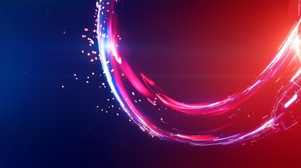 Obraz premium Vibrant Abstract Light Trails in Blue and Red Colors Against Dark Background for Artistic Designs