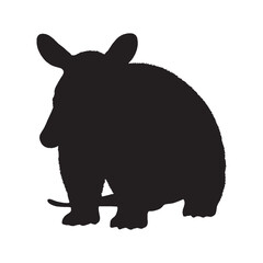 Aardvark Silhouette Vector - Bold and Unique African Mammal Symbol for Safari and Wildlife-Themed Projects - Aardvark Vector - Aardvark Icon - Aardvark Illustration

