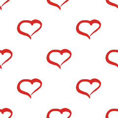 Seamless pattern with hand drawn heart doodle for decorative print, wrapping paper, greeting cards and fabric