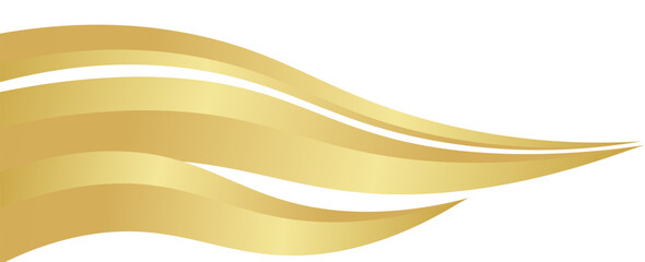 gold wave curve, golden wave corner shape for element, stripes ribbon golden graphic, striped gold. eps 10