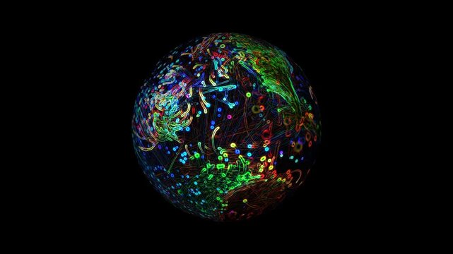 glowing sphere on black background with alpha