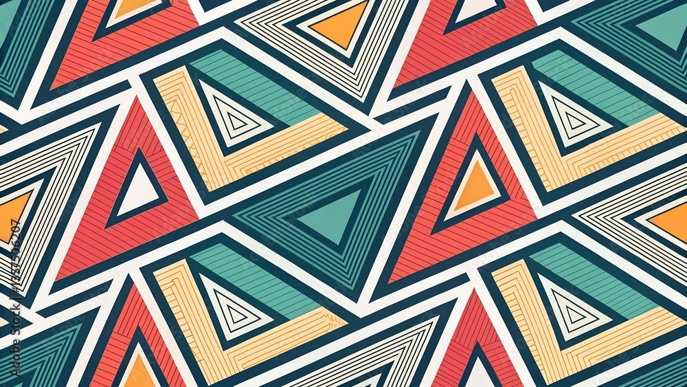 Poster colorful lines pattern design