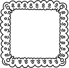 Playful Doodle Square Frame
